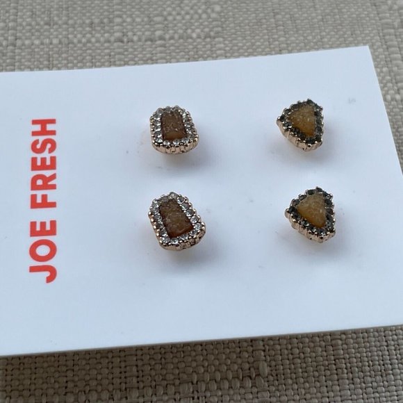 Joe Fresh Women Earrings Stud Ear Jewelry Set of 2 Earrings New - Picture 7 of 9